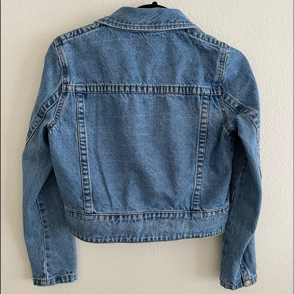 Brandy Melville Zip Up Denim/Jean Jacket Small - Picture 2 of 4
